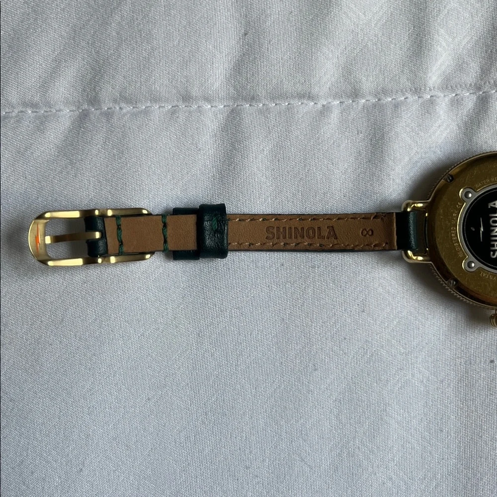 Shinola Gold and Green Women's Watch - Picture 4 of 5